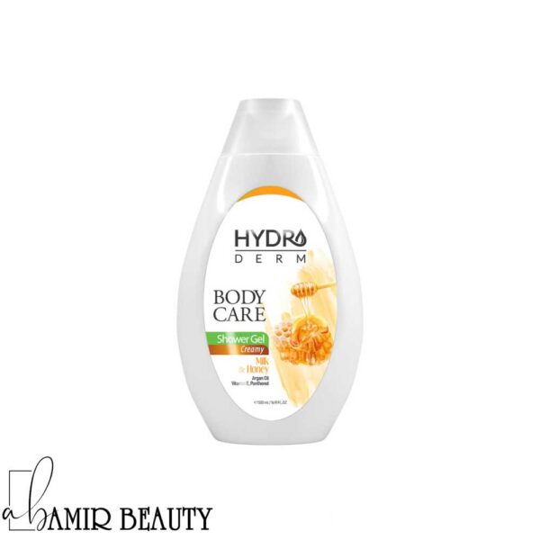 شامپو بدن هیدرودرم کرمی با رایحه شیر و عسل حجم 500 میل