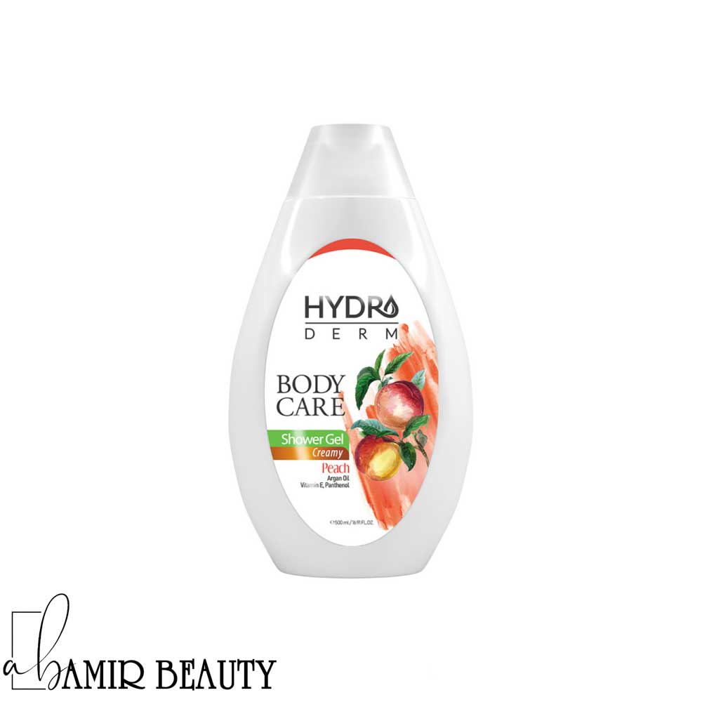 شامپو بدن هیدرودرم کرمی با رایحه هلو و روغن آرگان حجم 500 میل شامپو بدن هیدرودرم کرمی با رایحه هلو و روغن آرگان حجم 500 میل