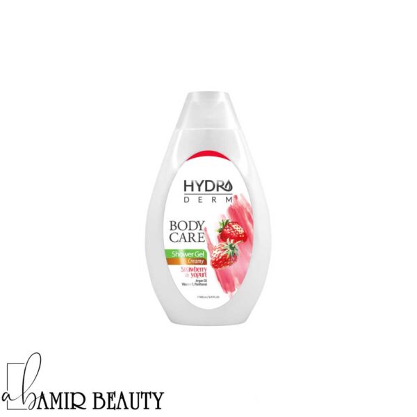 شامپو بدن هیدرودرم کرمی با رایحه ماست و توت فرنگی حجم 500 میل
