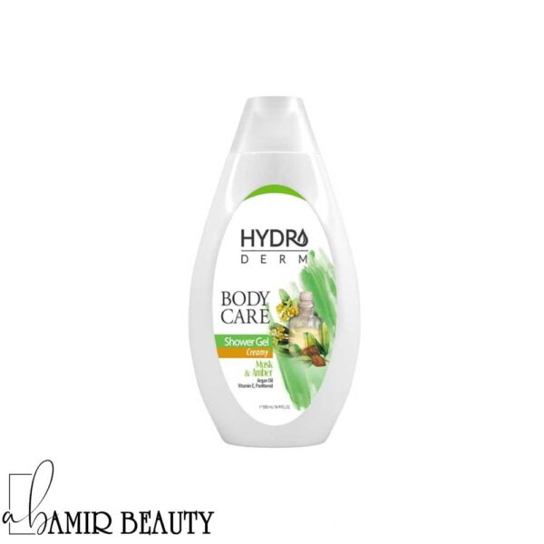 شامپو بدن هیدرودرم کرمی با رایحه مشک و عنبر حجم 500 میل
