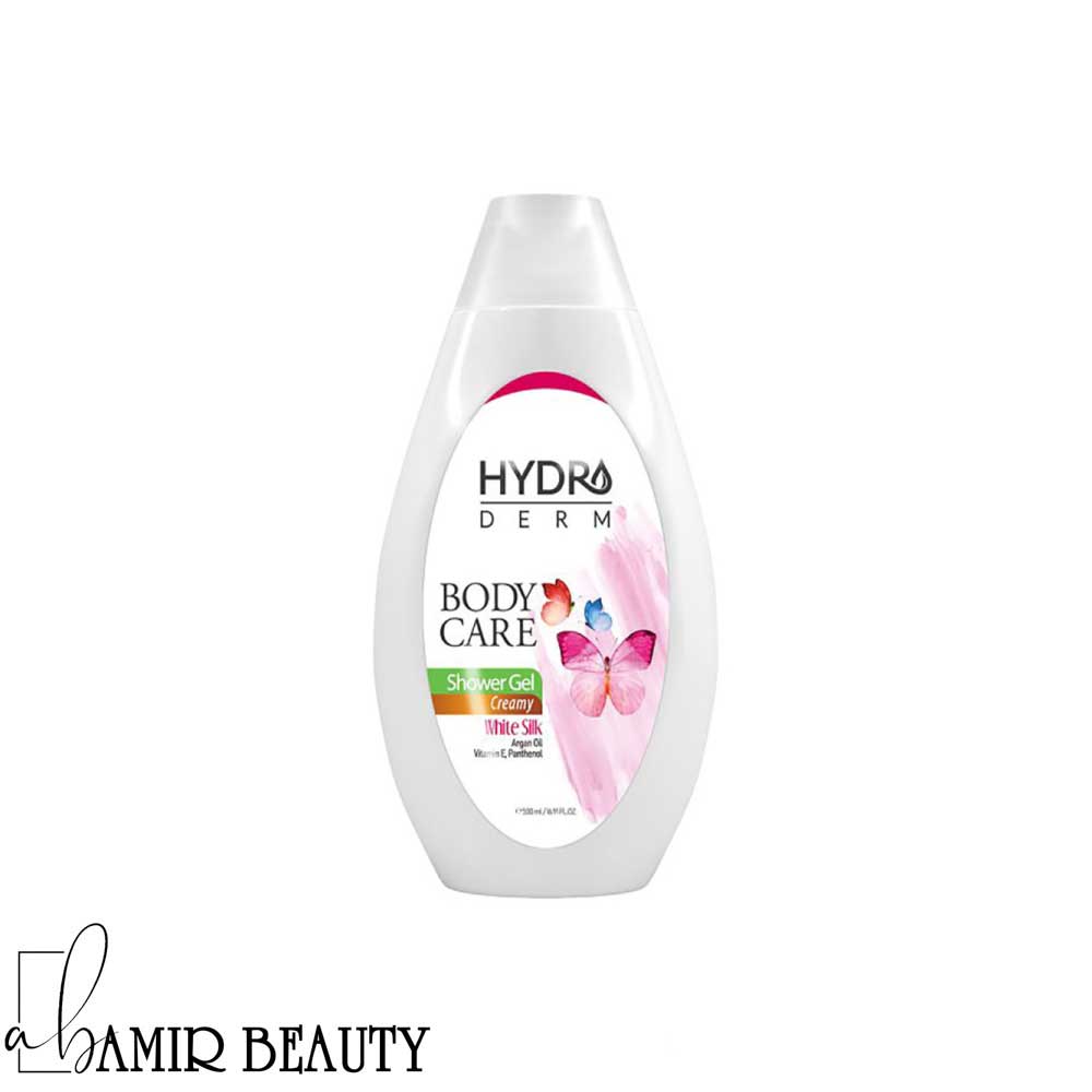 شامپو بدن هیدرودرم کرمی با رایحه ابریشم سفید حجم 500 میل شامپو بدن هیدرودرم کرمی با رایحه ابریشم سفید حجم 500 میل