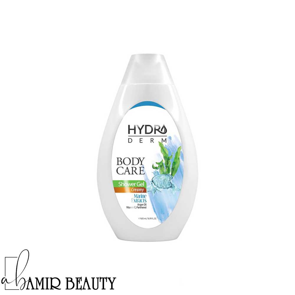 شامپو بدن هیدرودرم کرمی با رایحه عصاره های دریایی حجم 500 میل شامپو بدن هیدرودرم کرمی با رایحه عصاره های دریایی حجم 500 میل