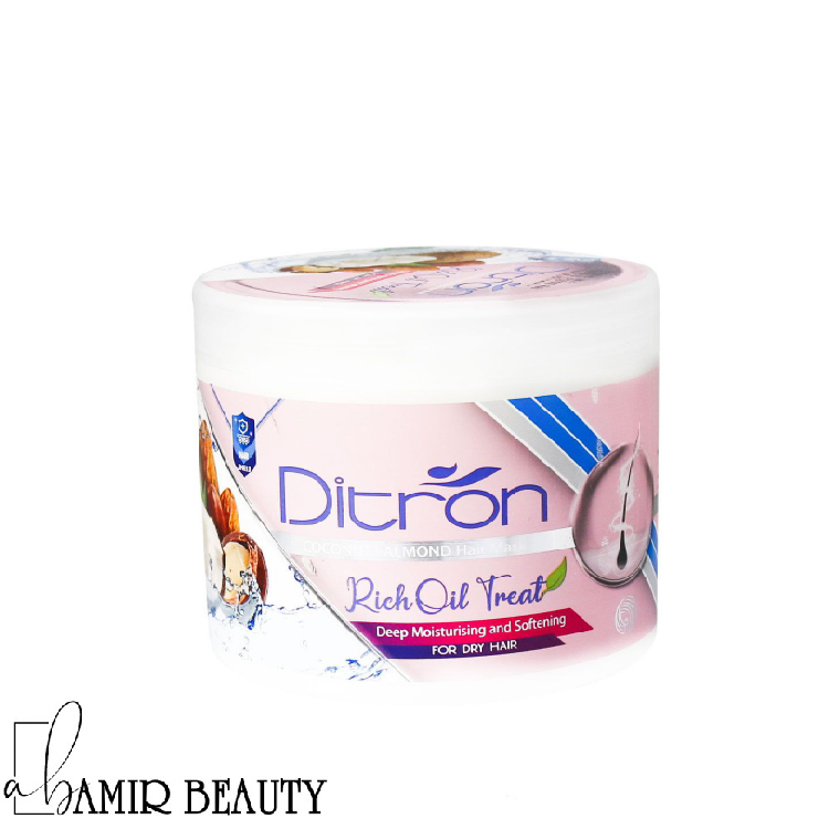 ماسک مو دیترون حاوی روغن نارگیل حجم 400 میل ماسک مو دیترون حاوی روغن نارگیل حجم 400 میل