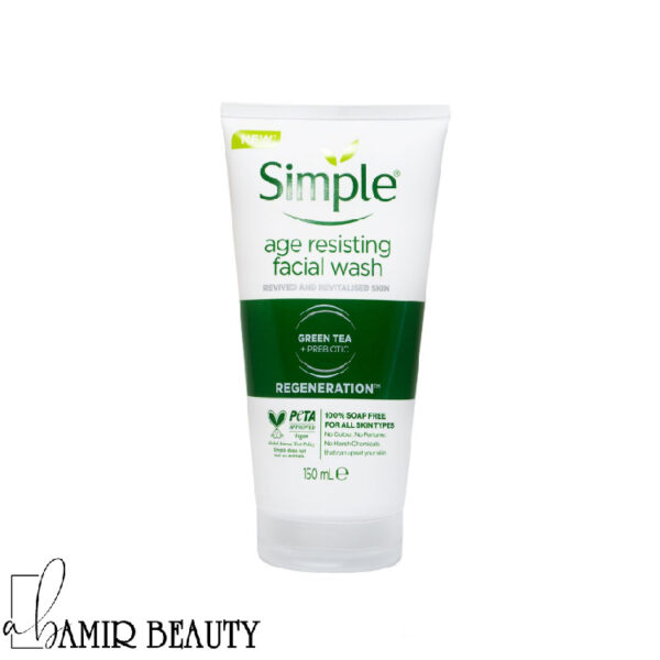 ژل شستشو صورت سیمپل مدل age resisting حجم 150 میل