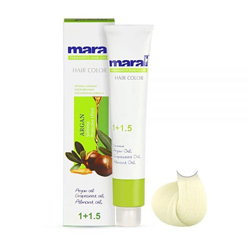 رنگ مو مارال 12.3 بلوند زیتونی خیلی خیلی روشن حجم 100 میل رنگ مو مارال MF.2