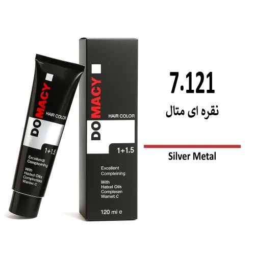 رنگ مو دوماسی 7.121 نقره ای متال رنگ مو دوماسی 7.121 نقره ای متال